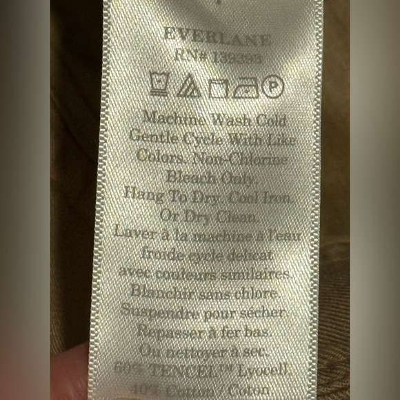 Everlane NWT *** FLAWED ***The Way High Drape Pants Tan / Ash Brown, size 6S - Picture 11 of 15